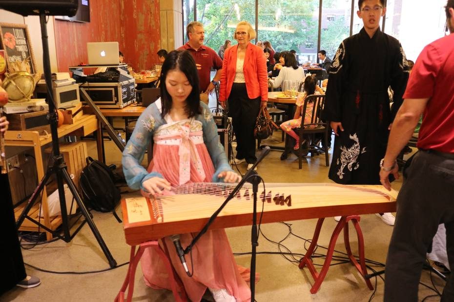 Cultural exhibition with calligraphy and traditional arts